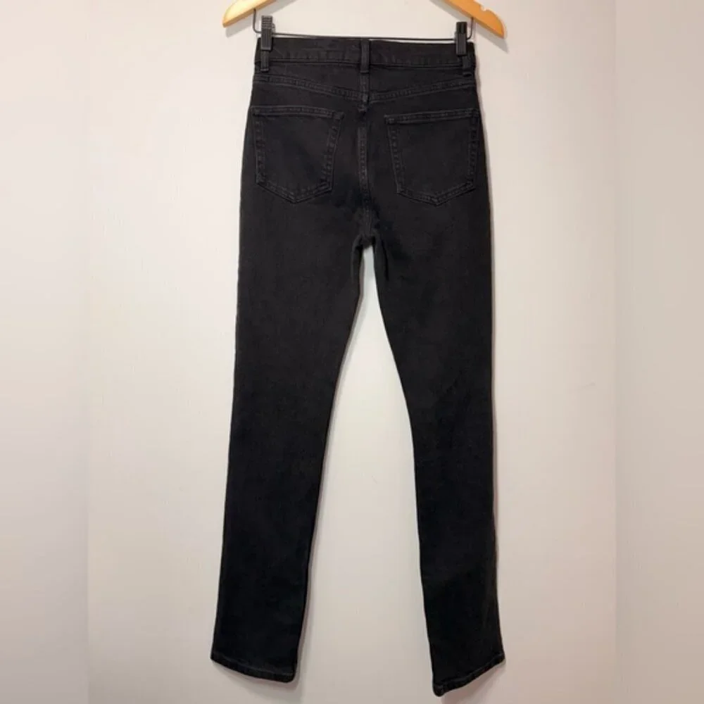 REFORMATION Jeans Faded Black Destroyed High Waist Rise Skinny Jean size 25 - Picture 7 of 12